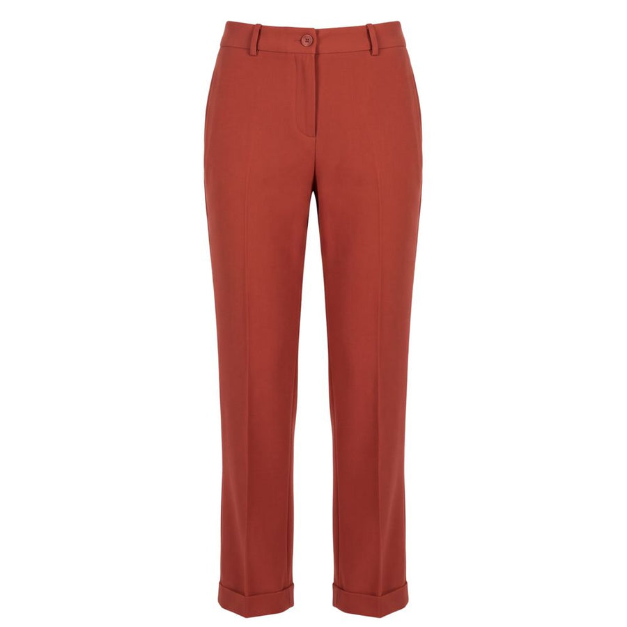 Brown Viscose Women Pant