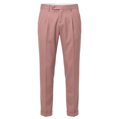 Pink Viscose Men Pant