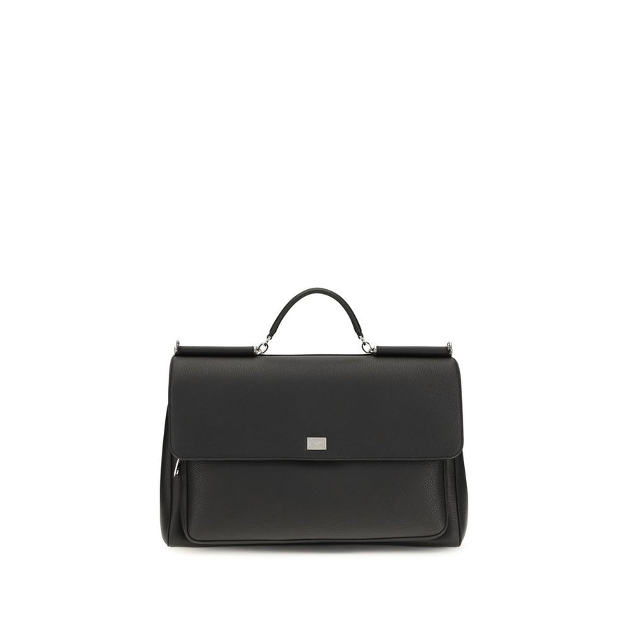 Black Calf Leather Bos Taurus Handbag