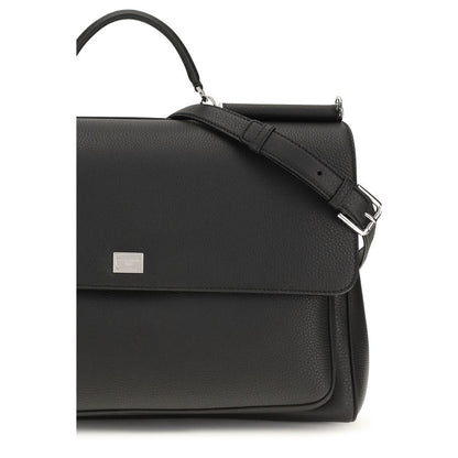 Black Calf Leather Bos Taurus Handbag