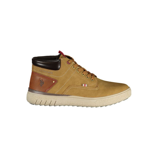 Brown Polyurethane Men's Sneaker