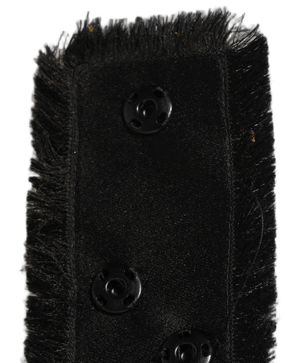 Black Velvet Wrap Around Tie Cintura Belt
