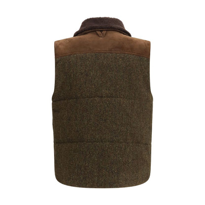 Bicolor Wool Oves Aries Sleeveless Jacket