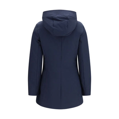 Blue Polyester Parka