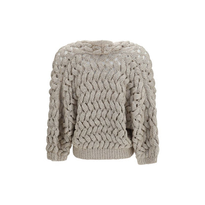 Beige Silk Cardigan