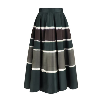 Multicolor Polyester Long Skirt