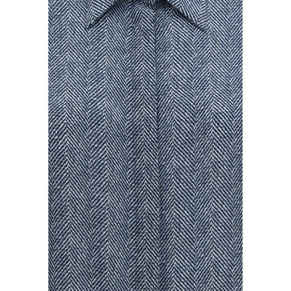 Blue Silk Pattern Shirt