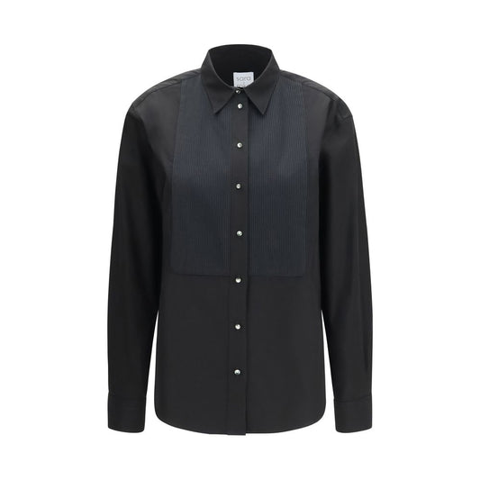 Black Cotton Dress Shirt