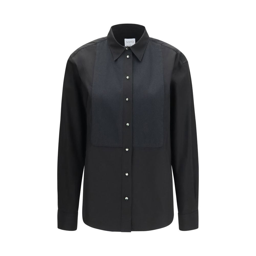 Black Cotton Dress Shirt