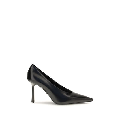 Black Goatskin High Heel Pumps