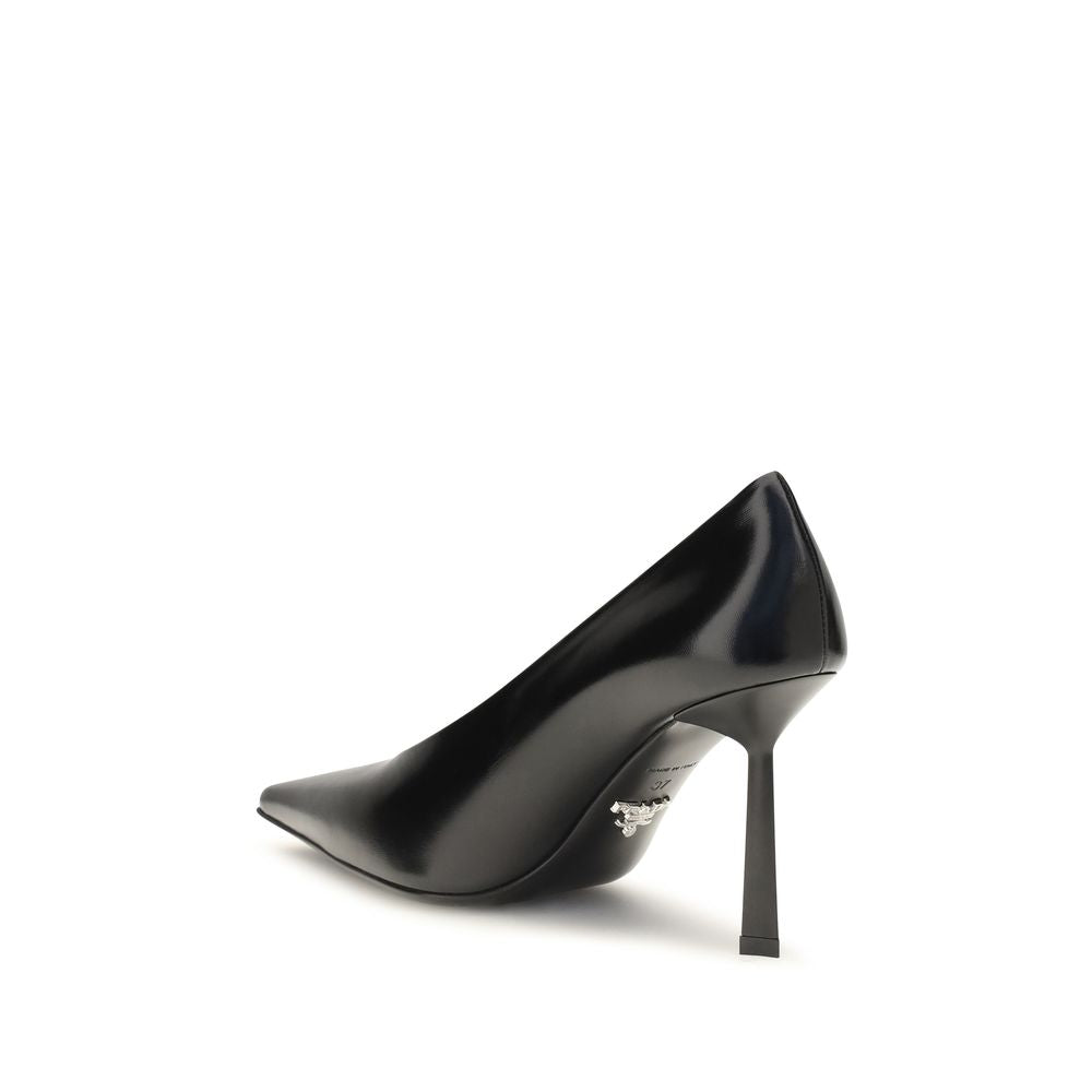 Black Goatskin High Heel Pumps