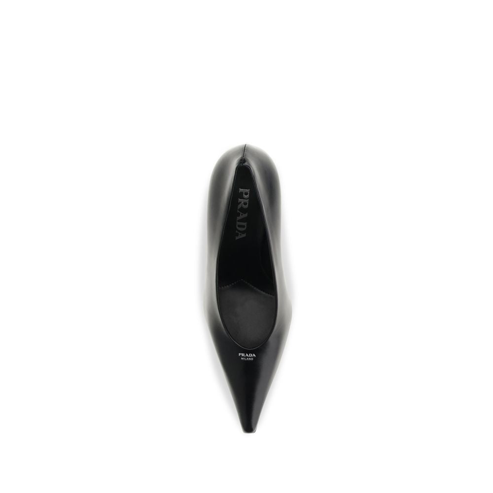 Black Goatskin High Heel Pumps