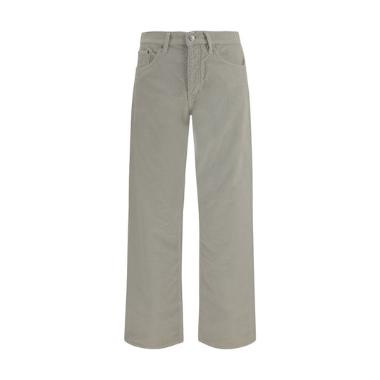 Gray Cotton Casual Pants
