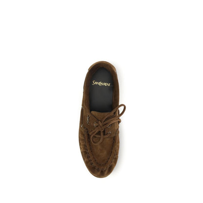 Brown Suede Leather Slip-On Loafers