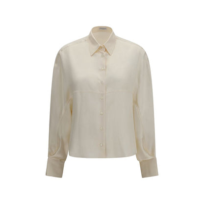 Beige Silk Shirt