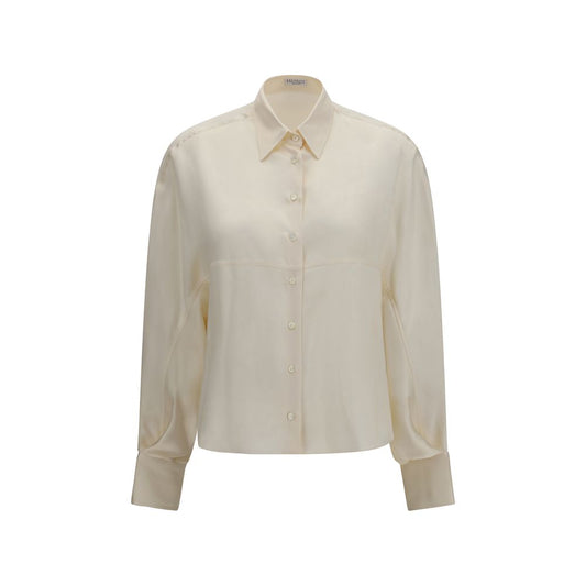 Beige Silk Shirt