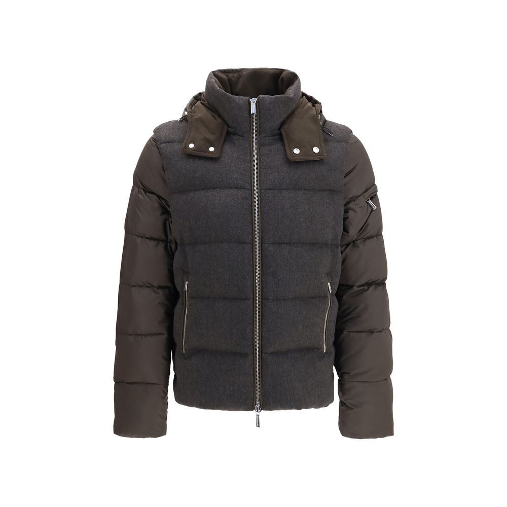Gray Goose Down Full-Length Jacket