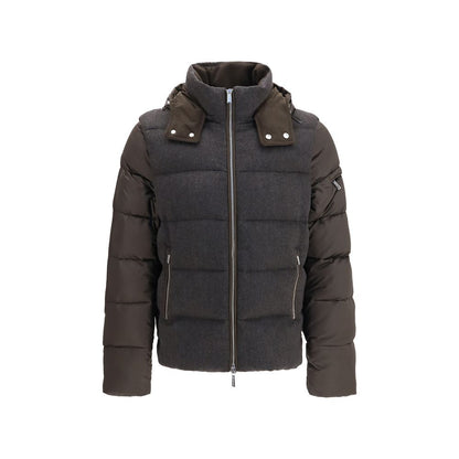 Gray Goose Down Full-Length Jacket