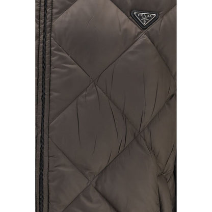 Bicolor Recycled Polyester Full-Length Jacket