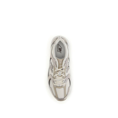 Beige Fabric Athletic Sneakers