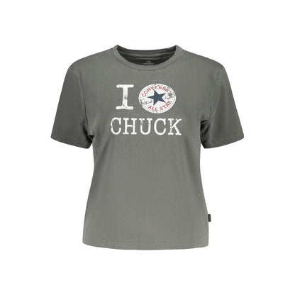 Grey Cotton Women's T-Shirt