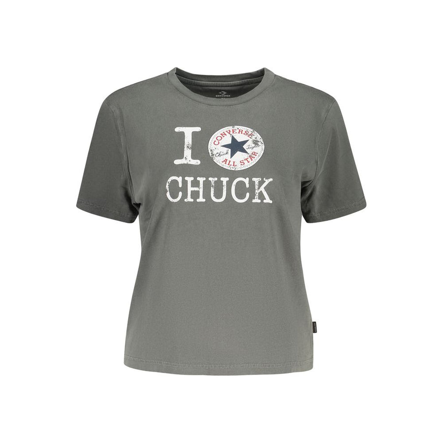 Grey Cotton Women's T-Shirt