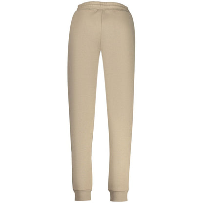 Beige Cotton Women's Trousers