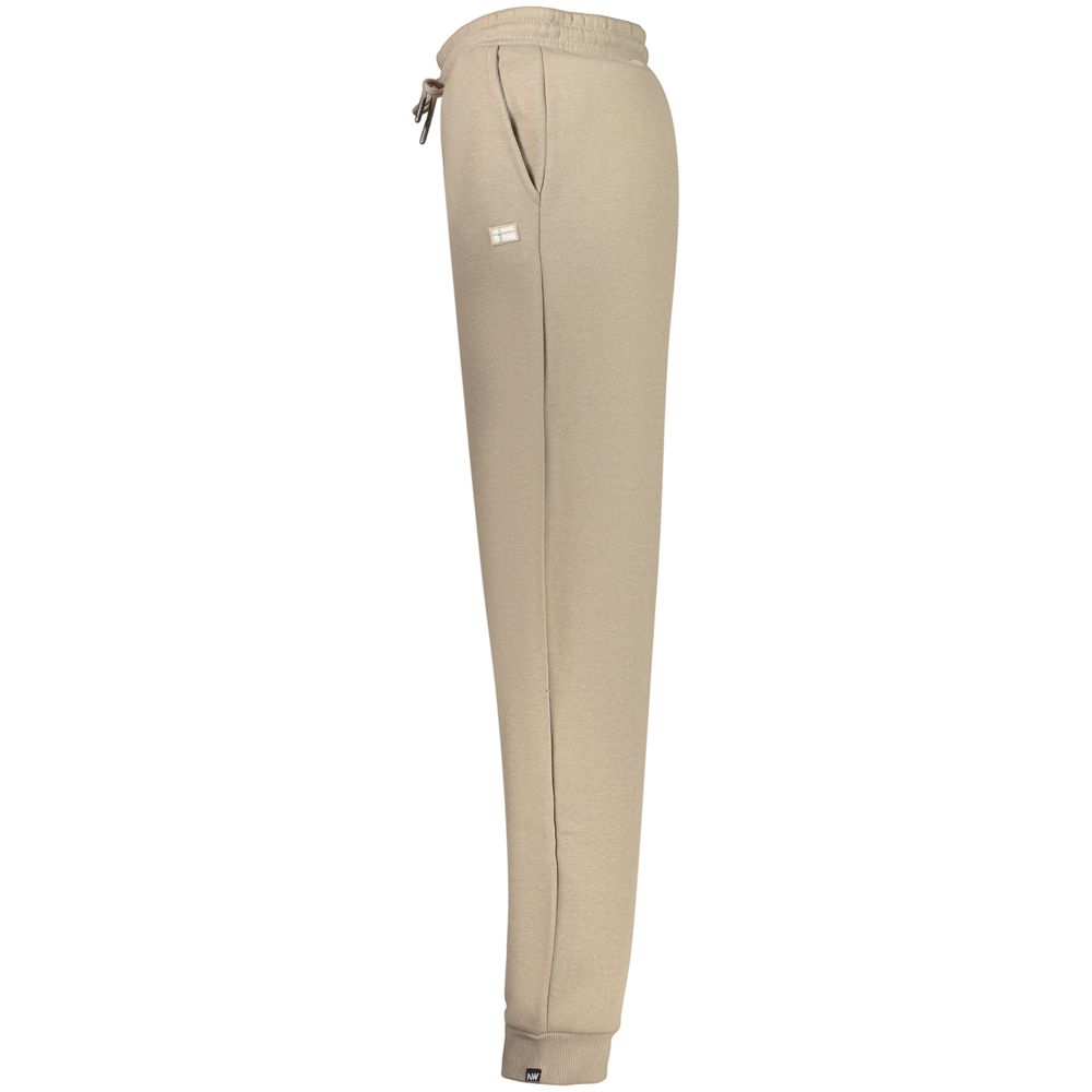 Beige Cotton Women's Trousers