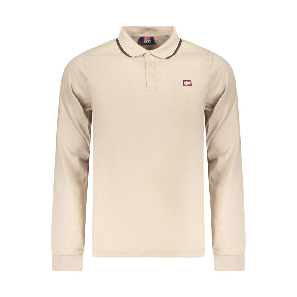 Beige Cotton Men's Polo
