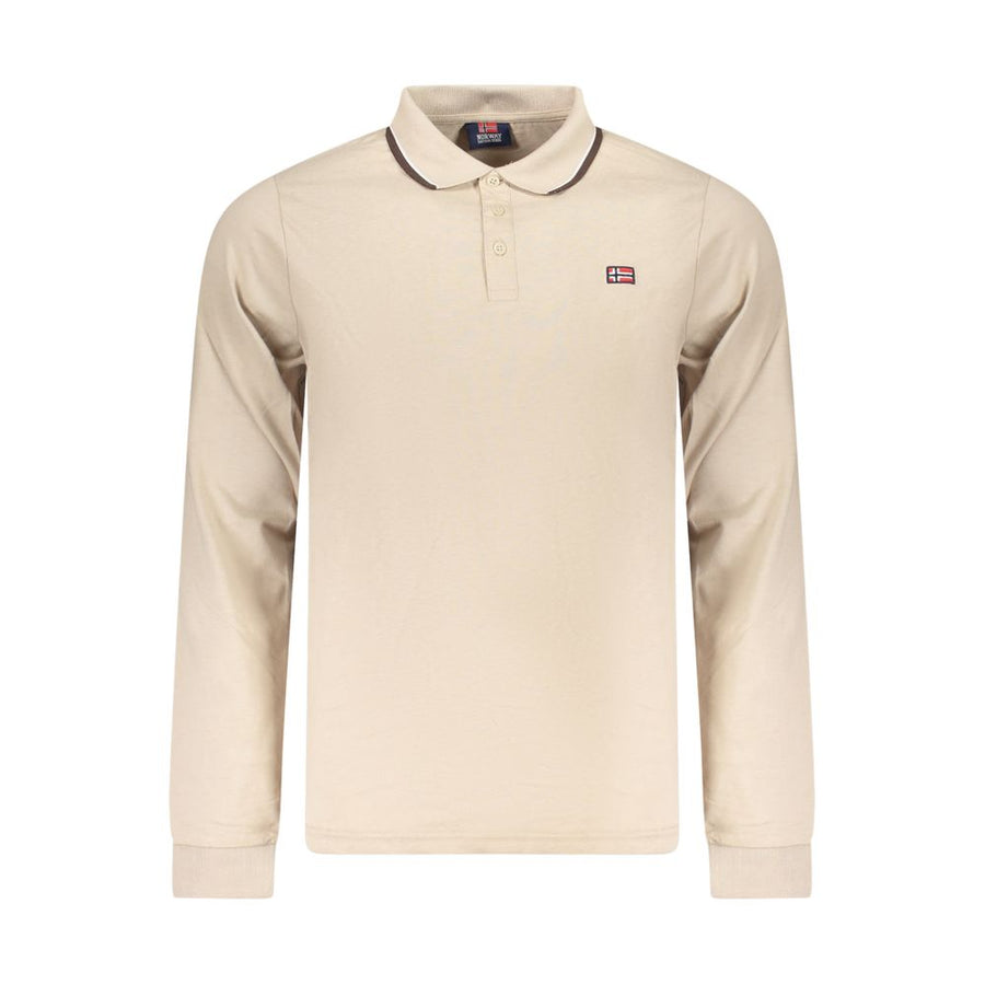 Beige Cotton Men's Polo