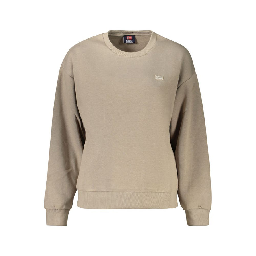 Beige Cotton Women's Sweatshirt