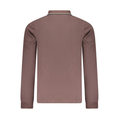 Brown Cotton Mens Polo