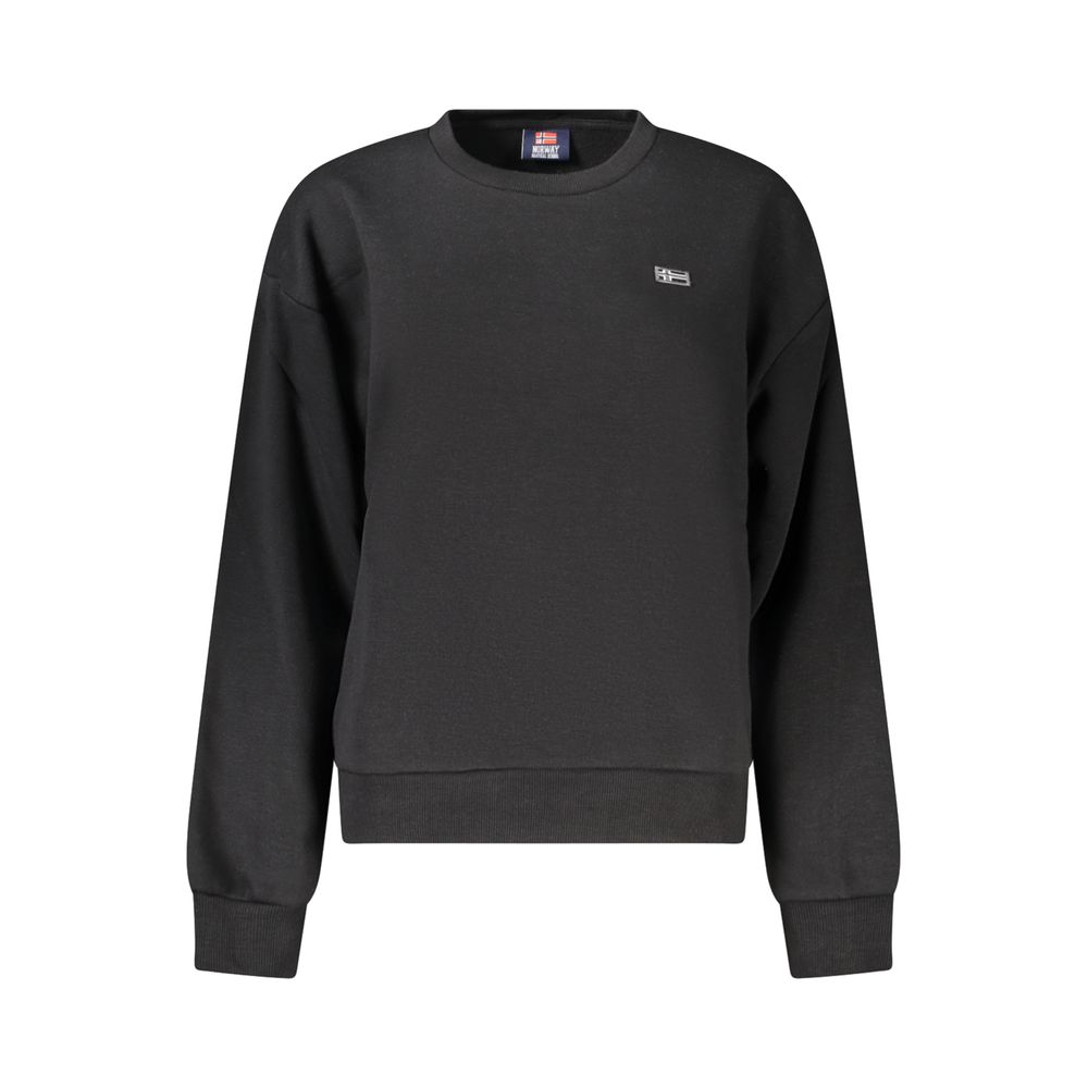 Black Cotton Women's Sweatshirt