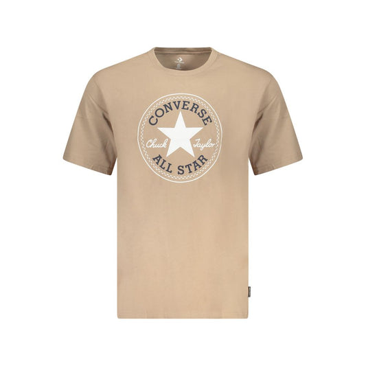 Beige Cotton Mens T-Shirt