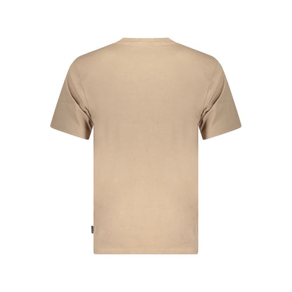 Beige Cotton Mens T-Shirt