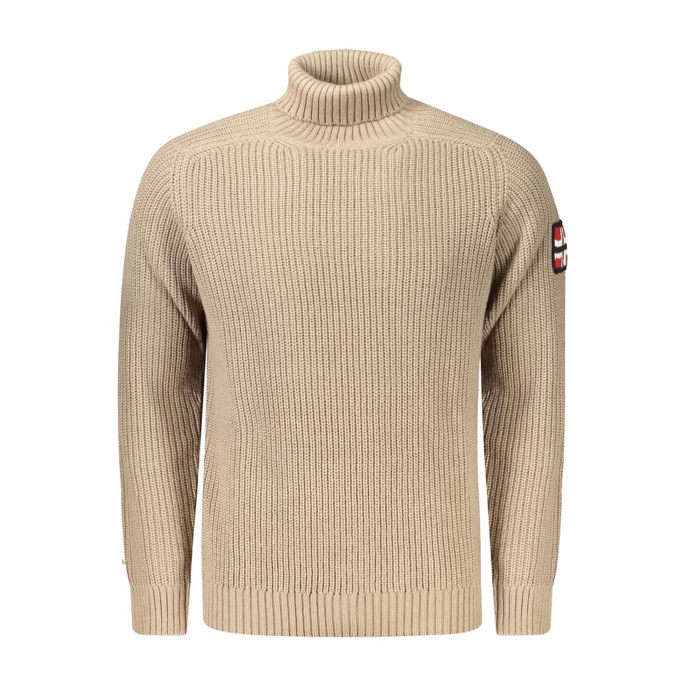 Beige Wool Turtleneck