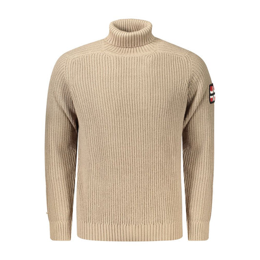 Beige Acrylic Men's Sweater