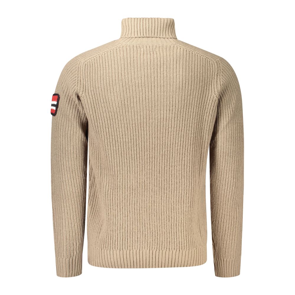 Beige Wool Turtleneck