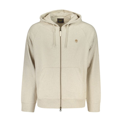 Beige Cotton Men's Hoodie