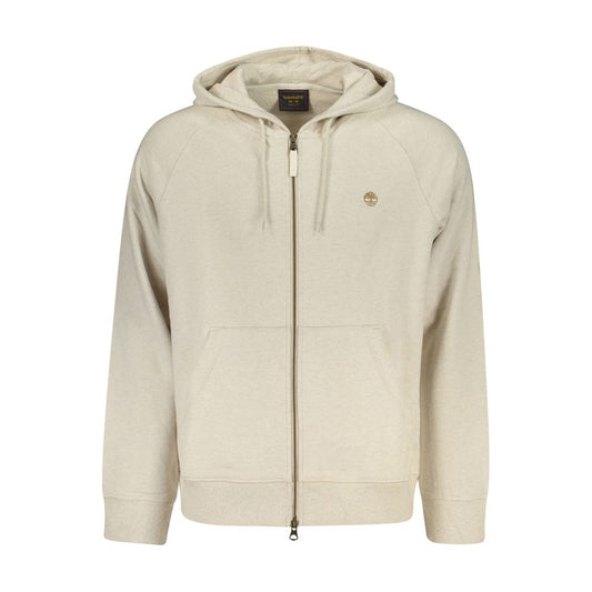 Beige Cotton Men's Hoodie