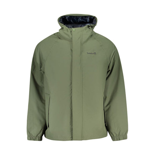 Green Polyester Men's Jacket