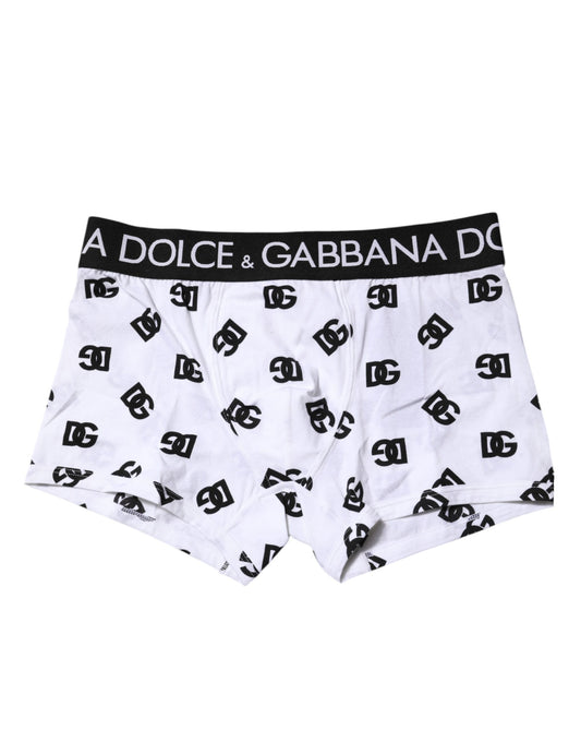 White DG Logo Print Regular Boxer Underwear