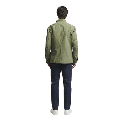 Green Cotton Full-Length Jacket