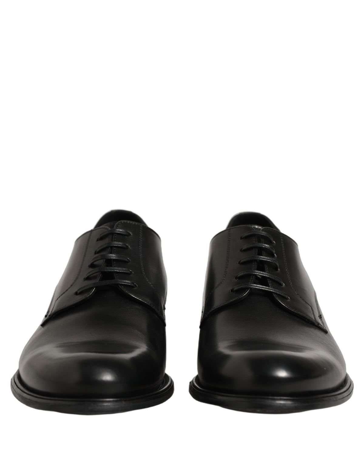 Black Calfskin Leather Derby Men Dress Shoes