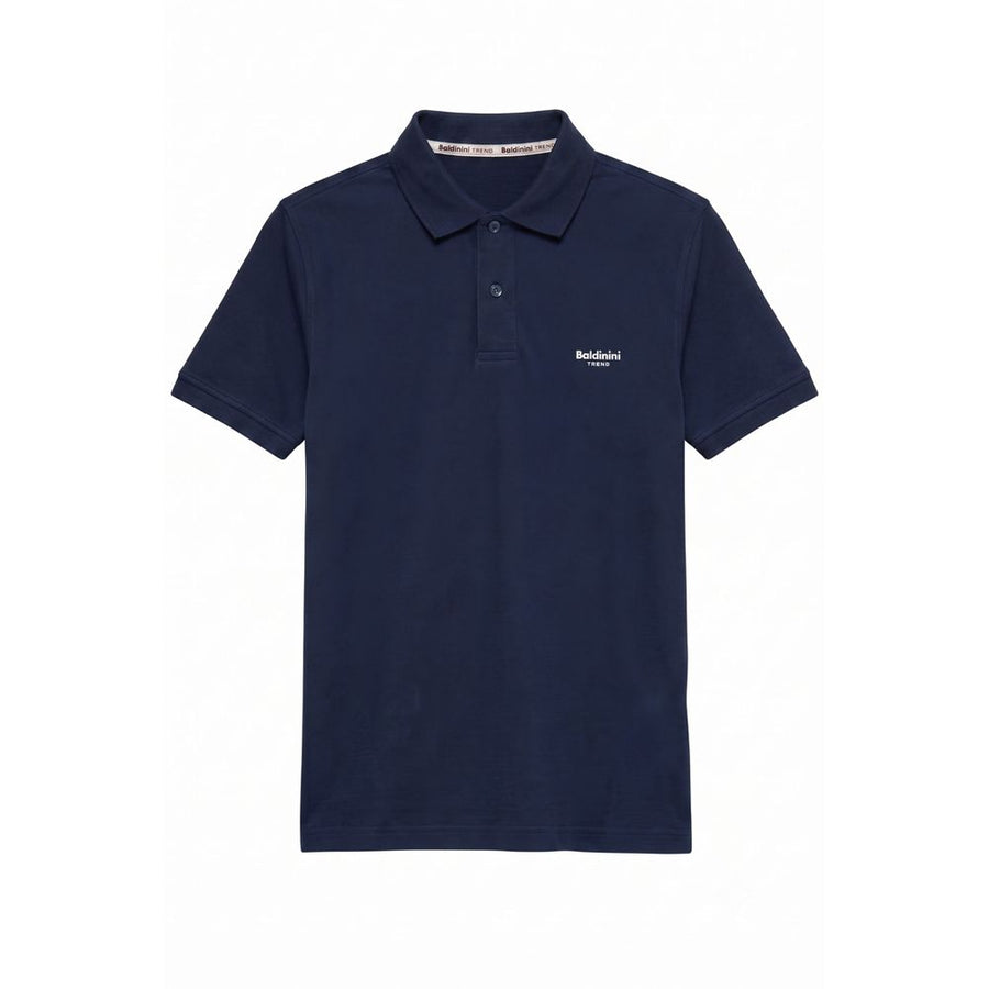 Blue Cotton Men's Polo-Shirt