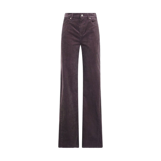 Brown Cotton Casual Pants