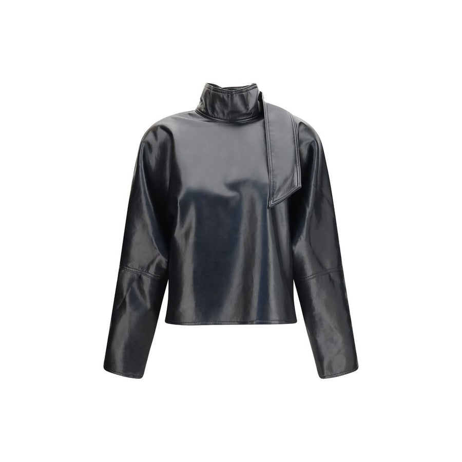 Black Recycled Leather Shirt