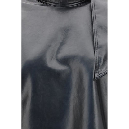 Black Recycled Leather Shirt