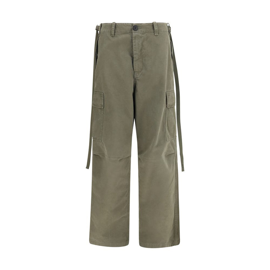 Bicolor Cotton Cargo Pants
