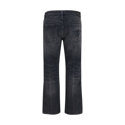 Black Cotton Boyfriend Jeans